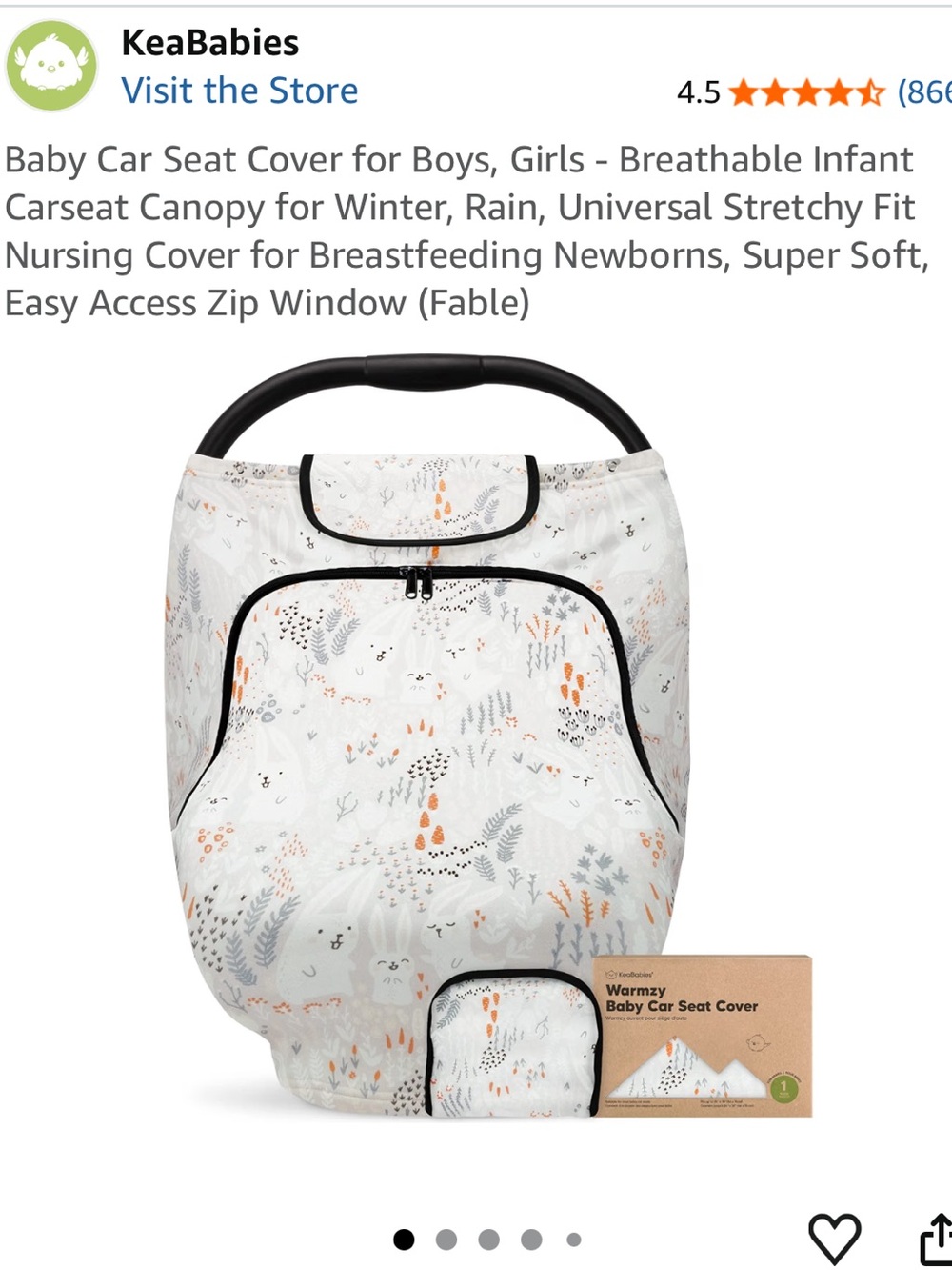Two Infant Car Seat Canopies